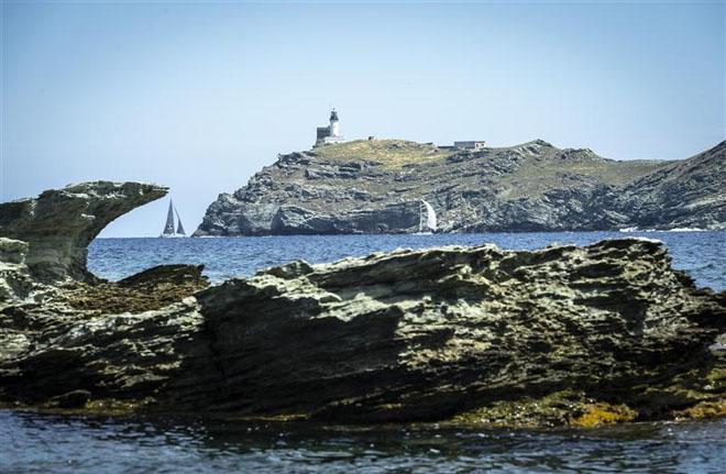 The Giraglia rock from a distance ©  Rolex/ Kurt Arrigo http://www.regattanews.com